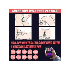 Двойное эрекционное кольцо Rise от Magic Motion черное