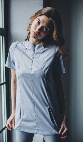 Блуза женская м280 toray стретч серый29