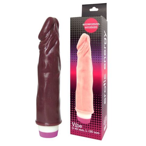 Вибратор Realistic Cock Vibe коричневого цвета - 21 см. - Erowoman-Eroman EROWOMAN-EROMAN EE-10048 brown