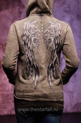 Affliction | Худи женское LOVINGTON AW21357 спина на модели