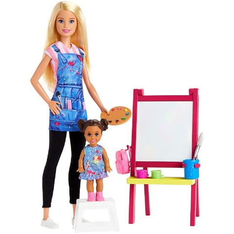 Барби Игровой Набор Учитель Рисования с Малышкой