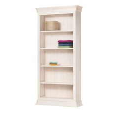 Шкаф для книг Бостон 1000x305 (белый воск), 100x210x30,5 см