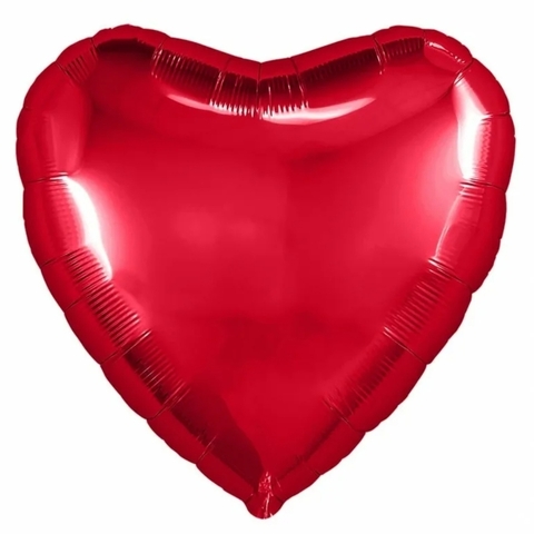 Воздушный шар сердце большое, Красный, 76 см