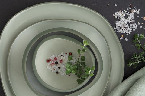 Тарелка суповая 19см Easy Life Organica зелёная