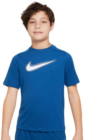 Детская теннисная футболка Nike Kids Dri-Fit Multi+ Top - court blue/white
