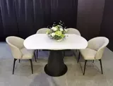 фото 3 Стол TERAMO 135 GLOSS GRAND JADE SOLID CERAMIC, керамика, поворотн.механизм / Черный каркас, DISAUR на profcook.ru