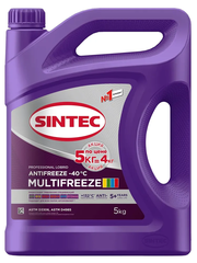 Антифриз Sintec Multifreeze, фиолетовый, 5 кг по цене 4 кг