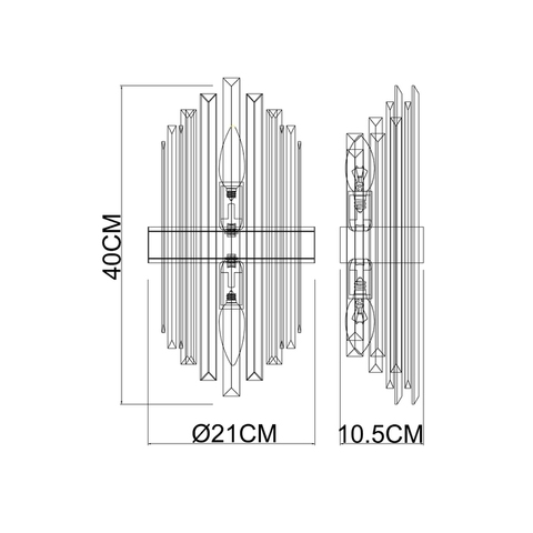 Настенный светильник Arte Lamp FEDELTA A1068AP-2CC