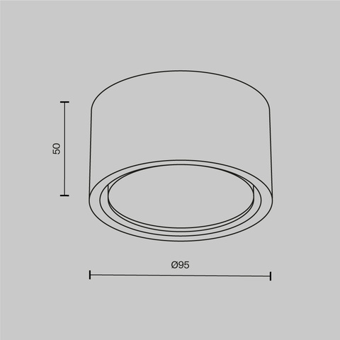 Накладной светильник Maytoni Conik gyps C001CL-GX53-W