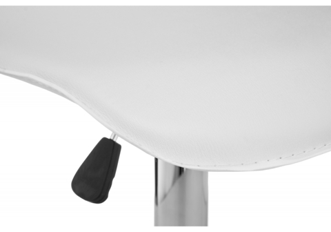 Барный стул Roxy белый 43*43*60 - 83 Белый кожзам /Хромированный металл каркас