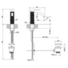 Gessi 316 Смеситель для раковины на 1 отверстие, с донным клапаном, излив 123мм, цвет: steel brushed 54301#239