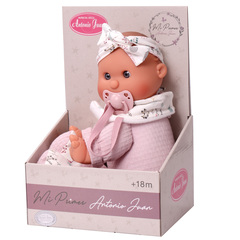 Munecas Antonio Juan Кукла младенец Мэри в розовом, 36 см, м/н (83001)