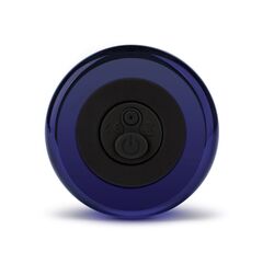 Синий стеклянный изогнутый вибратор