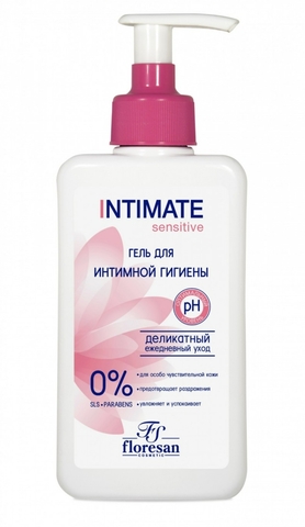 Флоресан INTIMATE Гель для интимной гигиены с экстрактом лепестков розыSensitive 250мл Ф-270