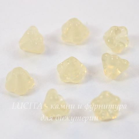 Бусина Bell Shaped Flower Колокольчик, 6х4 мм, кремовая, 10шт
