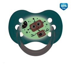 Соска-пустышка силиконовая симметричн. 6-18 мес. Космос (стандарт)