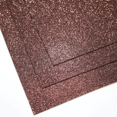 Фоамиран глиттерный. Шоколад. Толщина 1,5мм. Лист 60х70см.