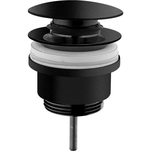Vitra A4514936 Донный клапан для раковины с переливом (нажимной), цвет черный матовый