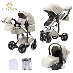 Детская коляска Luxmom F2A 3в1 (хаки)