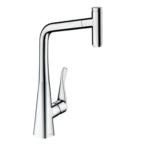 Смеситель для кухни с выдвижным изливом и лейкой Hansgrohe M71 73803000