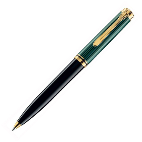 Ручка шариковая Pelikan Souverän® Black Green GT (980086)