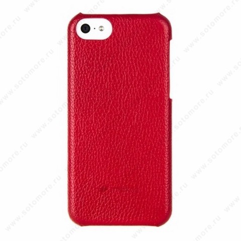 Накладка Melkco кожаная для iPhone 5C Leather Snap Cover (Red LC)