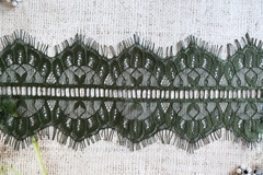 Кружево Французское, ш. 10 см, тёмно-зелёный