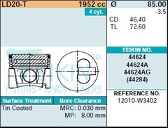 Поршень двигателя TEIKIN 44624 STD (4шт/упак)
