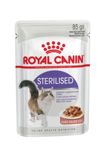 Royal Canin Sterilised пауч для стерилизованных кошек кусочки в соусе (мясо) 85 г