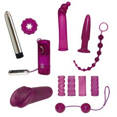 Фиолетовый эротический набор из 12 предметов Surprise Surprise Lovetoyset - 