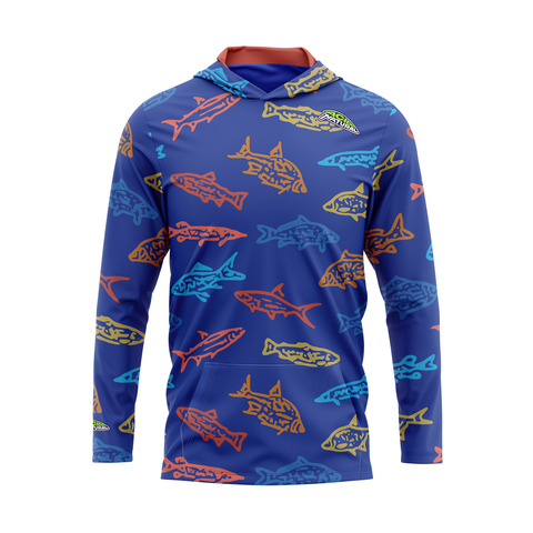 Детское джерси Синие рыбки