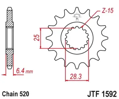 Звезда ведущая JTF1592 14RB