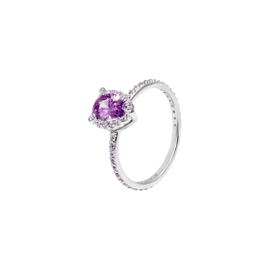 

Кольцо The Silver Pear Ring - Violet