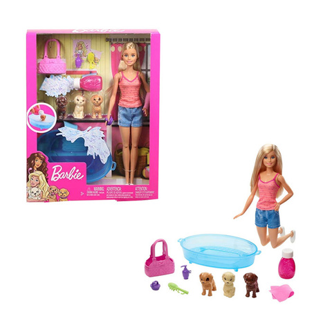 Barbie Kukla və Aksesuarlar Oyun Dəsti 3 Bala ilə GDJ37