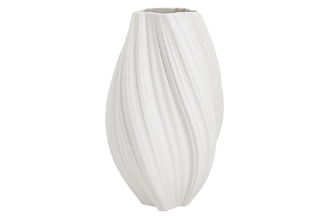 Ваза для цветов 34см Home & Style Волны Ariel белая