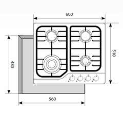 Варочная панель LEX GVS 640 IX схема