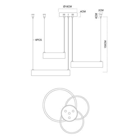 Основание для подвесного светильника Favourite Canopy 4591-220-3CH