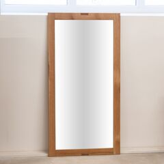 Зеркало настенное GEOFFREY 123х63 см G+K деревянное в раме из дикого дуба в стиле лофт