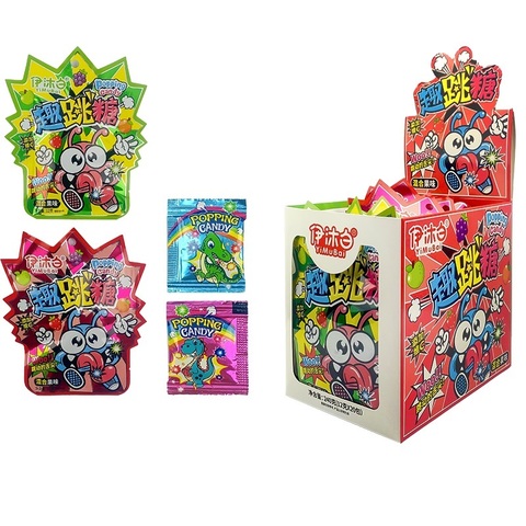 Конфеты взрывная карамель фруктовые Yimubai 1кор*12бл*20шт, 12гр