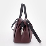 Сумка Саломея 479 гладкий бордо + черный