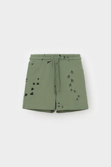 шорты  для мальчика  КР 400666/папоротник,следы динозавра к538