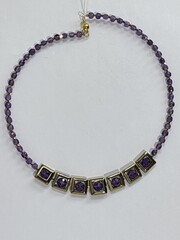 Аметист (колье из натуральных камней)