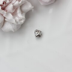 Бусина разделитель (спейсер) фриформ, 10*7 мм, родий, П088