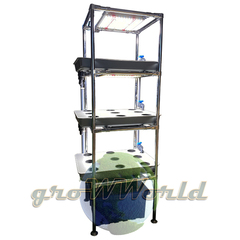 Домашняя стеллажная многоярусная гидропонная установка 4 ЯРУСА 2250х650х530мм до 40 растений