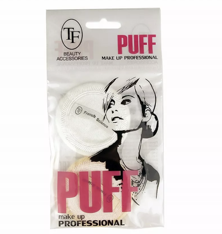 TF Пуховка для пудры 2шт. хлопок