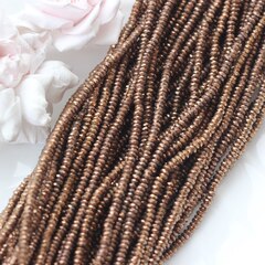 Гематин гематит, граненый рондель, 5*2 мм, шоколад, 1 нить, ГМ057