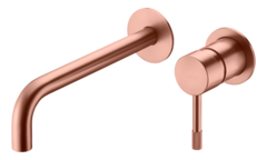 Смеситель для умывальника из стены, Uno. Copper Brushed