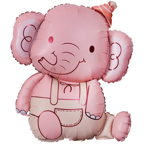 Шар гелиевый Слоненок розовый