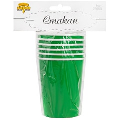 Стакан зеленый 250мл 6шт