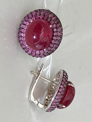 Корунд (серьги из серебра)